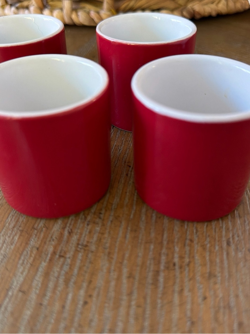 Bronum Red Ceramic Espresso Cups - Set of 4